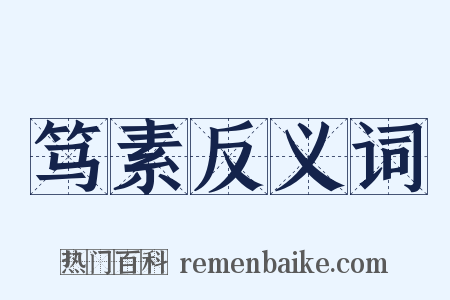 笃素反义词是什么意思的图片